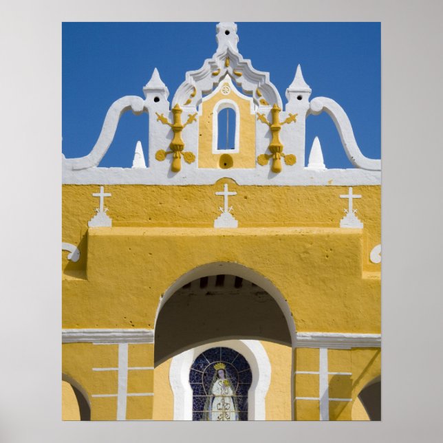 Póster México, Yucatán, Izamal. El convento franciscano (Frente)