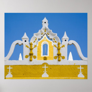 Póster México, Yucatán, Izamal. El convento franciscano 3