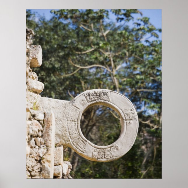 Póster Mexico, Yucatan, Uxmal. Uxmal, a large (Frente)