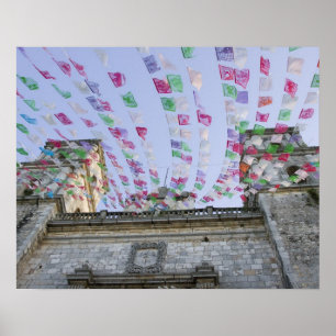 Póster Mexico, Yucatan, Valladolid, La Parraquia de San