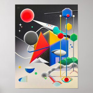 Póster Mezcla armoniosa de texturas, gradientes