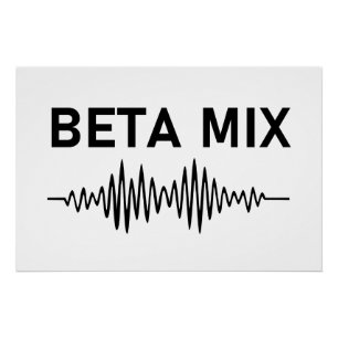 Póster Mezcla beta - Forma de onda de audio