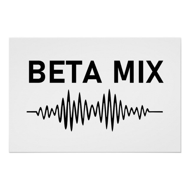 Póster Mezcla beta - Forma de onda de audio (Anverso)
