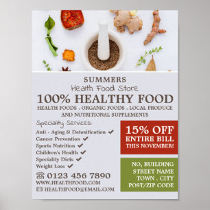 Póster Mezcla de Especias, Publicidad de Tienda de Alimen