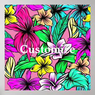 Póster Mezcla de Flores Tropicales Thunder_Cove