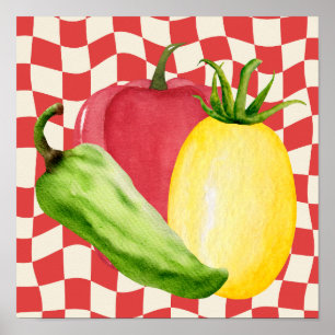 Póster Mezcla mediterránea y coincidencia