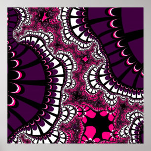 Póster Mezcla morada y rosa