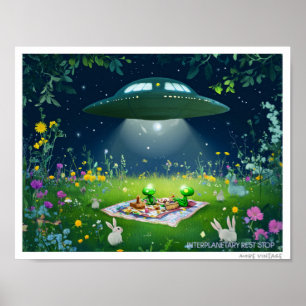 PÓSTER MEZCLA ORIGINAL DE ALIENÍGENAS PIXIES Y HADAS