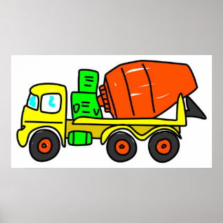 Póster Mezclador de concreto