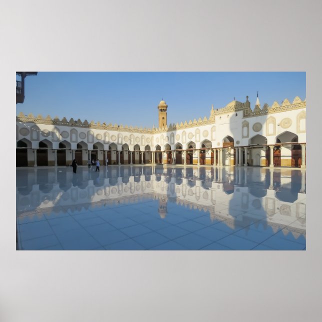 Póster Mezquita Al-Azhar Mezquita Islámica El Cairo Egipt (Frente)