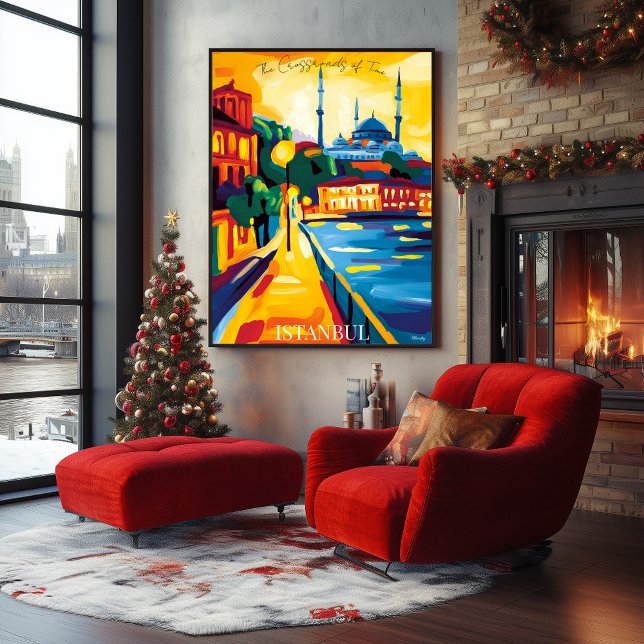 Póster Mezquita Azul de Estambul al estilo abstracto de F (Subido por el creador)