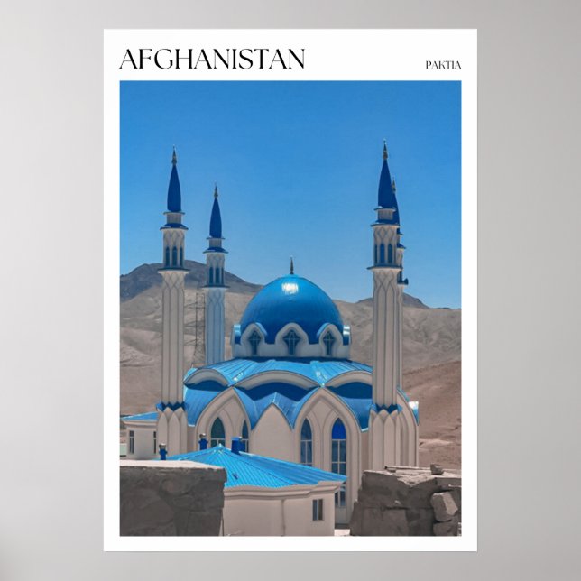 Póster Mezquita Azul de Paktia (Frente)
