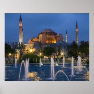 Póster Mezquita Azul, Estambul, Turquía