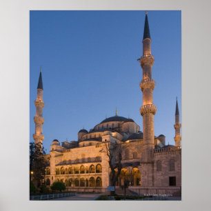 Póster Mezquita Azul, zona de Sultanhamet, Estambul, Turq