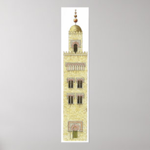 Póster Mezquita de Córdoba España. Alminar del siglo X