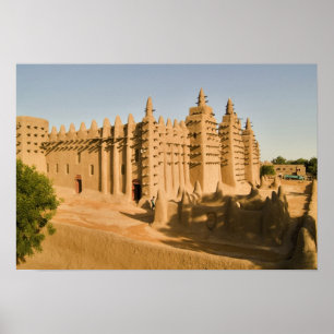 Póster Mezquita de Djenne, un ejemplo clásico de