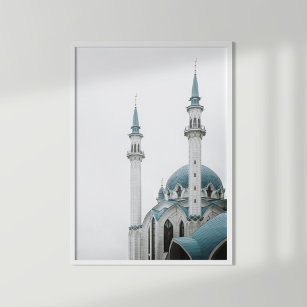 Póster Mezquita islámica turquesa
