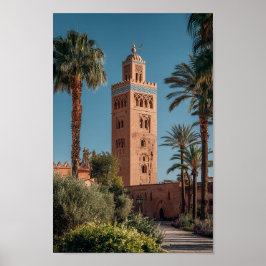 Póster Mezquita Koutoubia Marrakech - Arquitectura Marroq