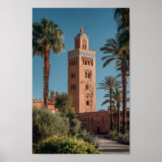 Póster Mezquita Koutoubia Marrakech - Arquitectura Marroq