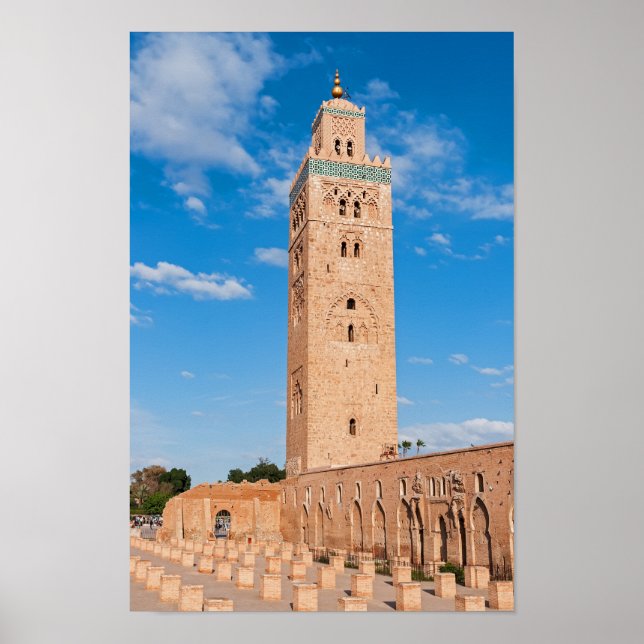 Póster Mezquita Koutoubia - Marrakech, Marruecos (Frente)