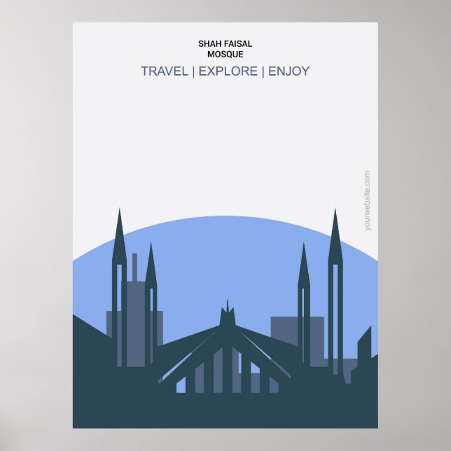 Póster Mezquita Shah Faisal Islamabad (Frente)