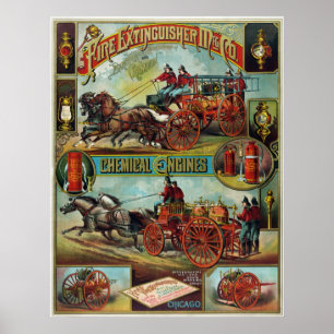 Póster Mfg. Co., extinguidor de incendios
