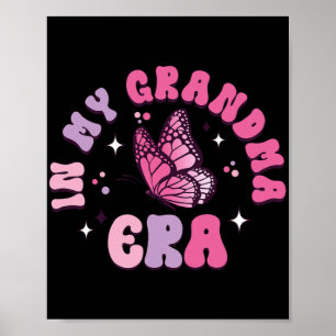 Póster Mi abuela era divertida mariposa Groovy madre retr