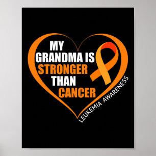 Póster Mi Abuela Es Más Fuerte Que La Leucemia Cáncer Awa