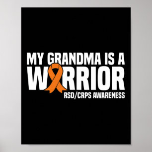 Póster Mi Abuela Es Un Naranja Guerrero Ribbon Rsdcrps Aw