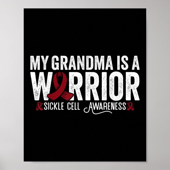 Póster Mi abuela es una guerrera SCA Enfermedad de célula (Frente)