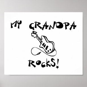 Póster Mi abuelo oscila la guitarra