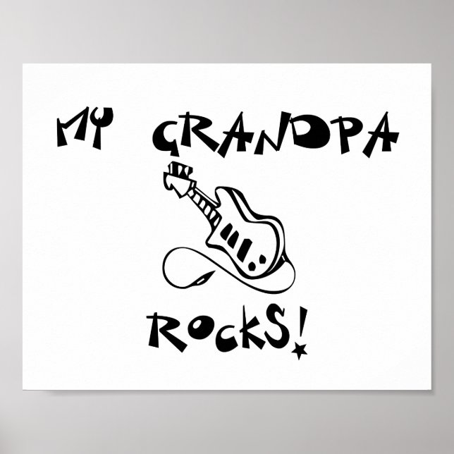 Póster Mi abuelo Roca guitarra (Frente)