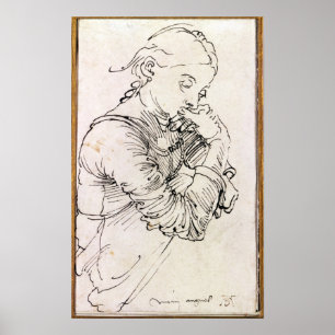 Póster Mi Agnes, la esposa de Durer representada como chi