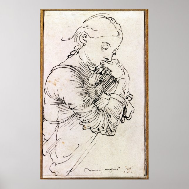 Póster Mi Agnes, la esposa de Durer representada como chi (Frente)