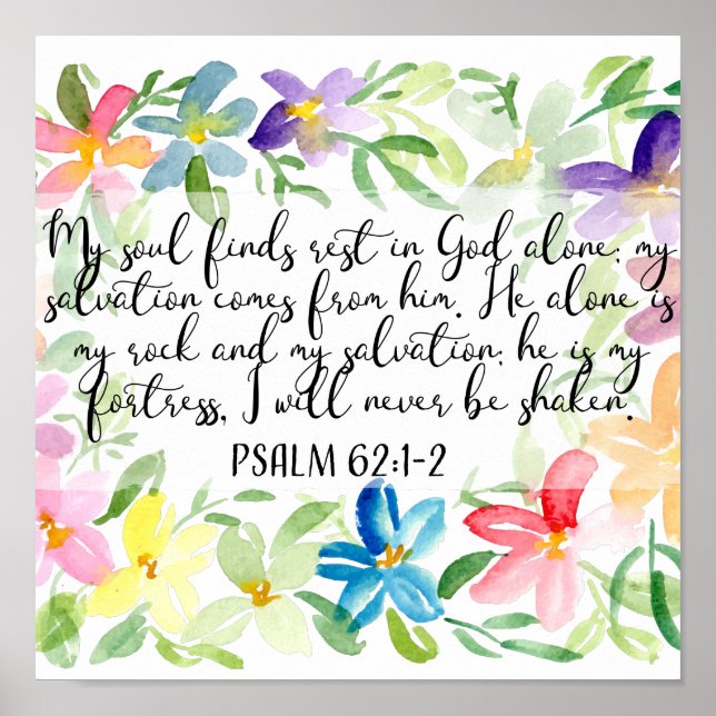 Póster Mi alma encuentra el descanso solo en Dios (Frente)