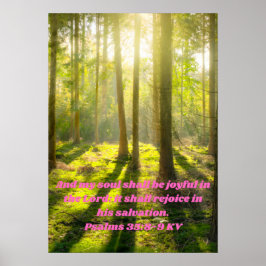 Póster Mi alma se alegrará, cita cristiana