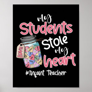 Póster Mi alumno robó mi corazón Día de San Valentín para