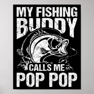 Póster Mi amigo pescador me llama Fiesta del Día del Padr
