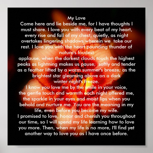 Póster Mi amor (Frente)