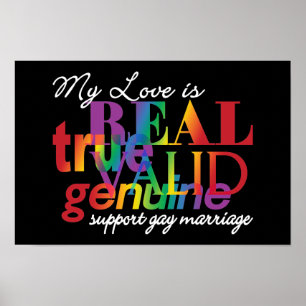 Póster Mi amor es apoyo real al matrimonio gay