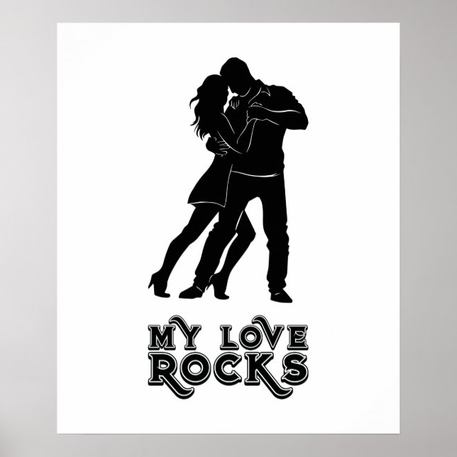 Póster Mi Amor es una Roca - Pareja Bailando (Frente)