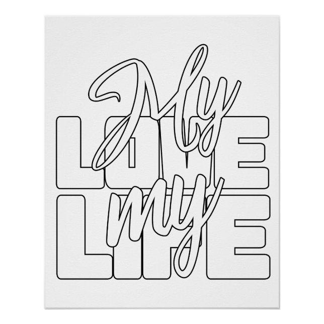 Póster Mi amor mi vida (Anverso)