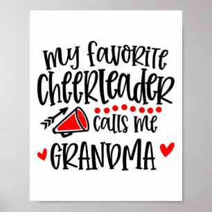 Póster Mi animadora favorita me llama abuela divertido Ch