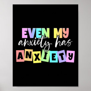 Póster Mi Ansiedad Tiene Ansiedad Mes De Salud Mental