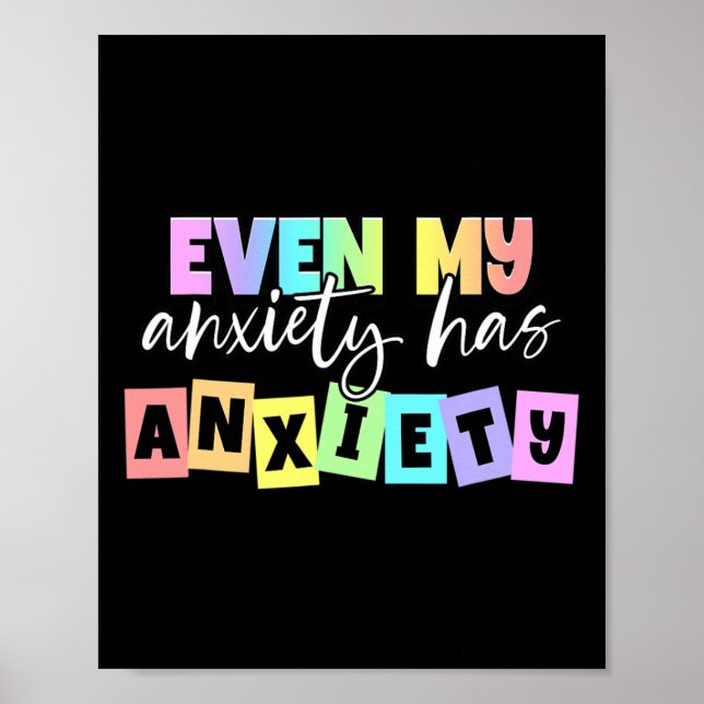 Póster Mi Ansiedad Tiene Ansiedad Mes De Salud Mental (Frente)