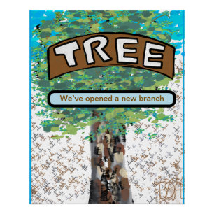 Póster Mi árbol, firme y fuerte, abraza un árbol