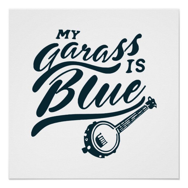 Póster Mi banjo de vidrio es azul (Anverso)