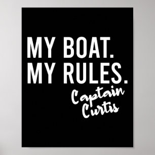 Póster Mi Barco Mis Reglas Capitán Curtis Barco Personali