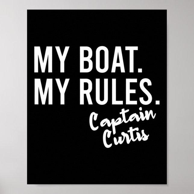 Póster Mi Barco Mis Reglas Capitán Curtis Barco Personali (Frente)
