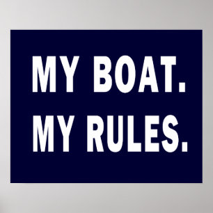 Póster Mi Barco. Mis reglas - navegación divertida